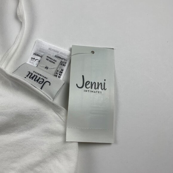 Jenni Women's Light Support Low Scoop Neck White Pullover Bralette Size M NWT‎ - Picture 2 of 7